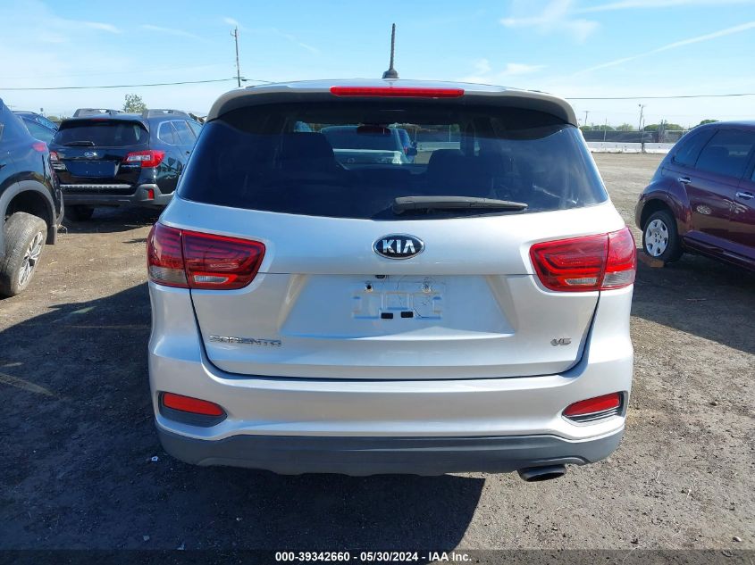 2019 Kia Sorento 3.3L Lx VIN: 5XYPGDA50KG558228 Lot: 39342660