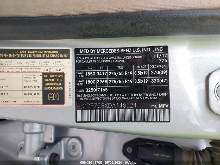 2013 MERCEDES-BENZ GL 450 4MATIC - 4JGDF7CEXDA148524