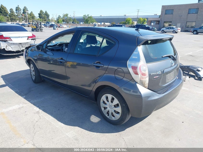 2013 Toyota Prius C Two VIN: JTDKDTB31D1047222 Lot: 39343043