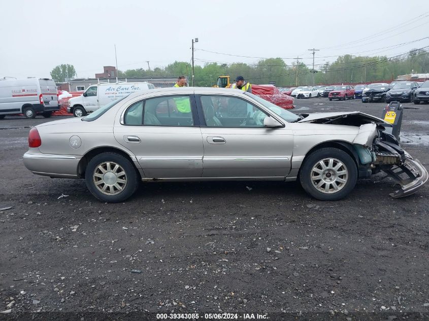 2002 Lincoln Continental VIN: 1LNHM97V92Y651639 Lot: 39343085