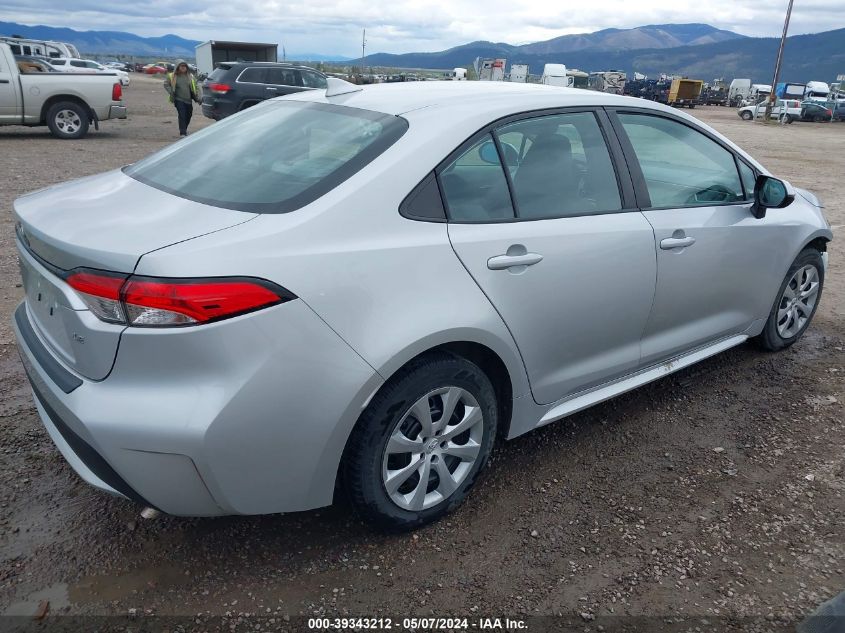 2020 Toyota Corolla Le VIN: 5YFEPRAE5LP028158 Lot: 39343212