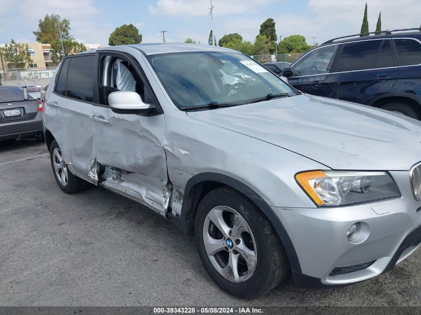 2011 BMW X3 xDrive28I VIN: 5UXWX5C52BL707739 Lot: 39343228