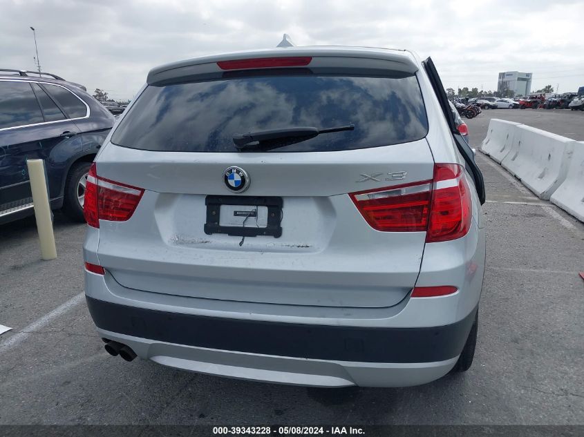 2011 BMW X3 xDrive28I VIN: 5UXWX5C52BL707739 Lot: 39343228