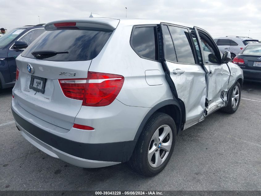 2011 BMW X3 xDrive28I VIN: 5UXWX5C52BL707739 Lot: 39343228