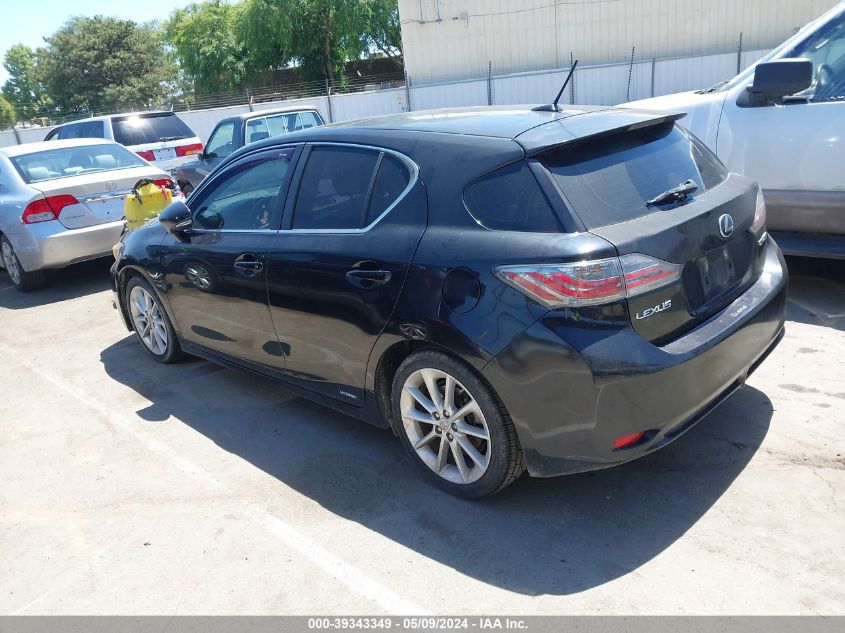 2012 Lexus Ct 200H Premium VIN: JTHKD5BH6C2081557 Lot: 39343349