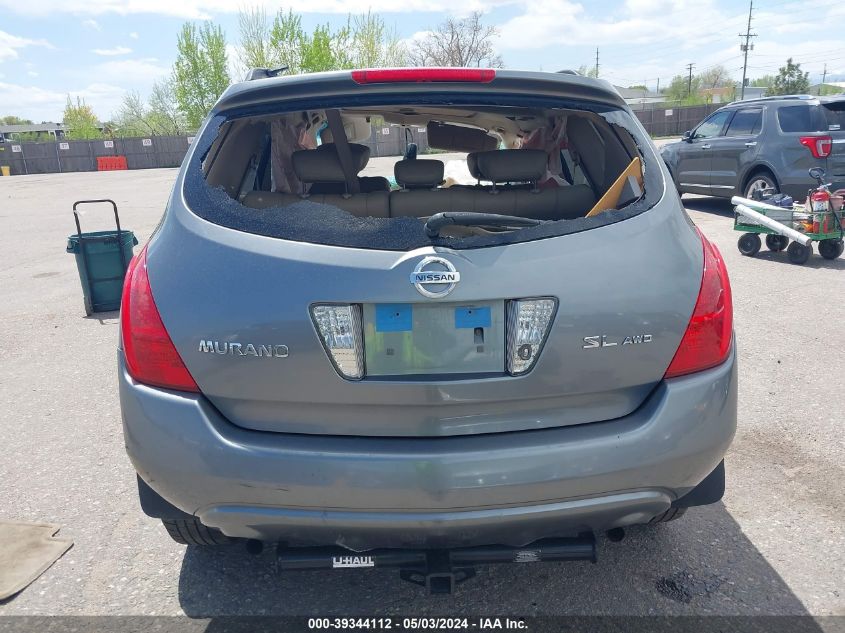 2005 Nissan Murano Sl VIN: JN8AZ08W65W420793 Lot: 39344112