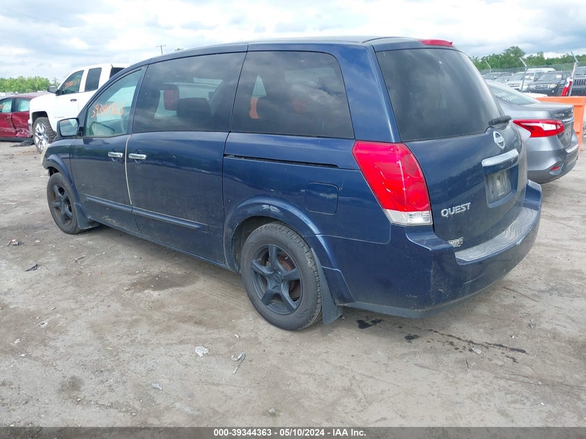 2008 Nissan Quest 3.5 VIN: 5N1BV28U28N109874 Lot: 39344363