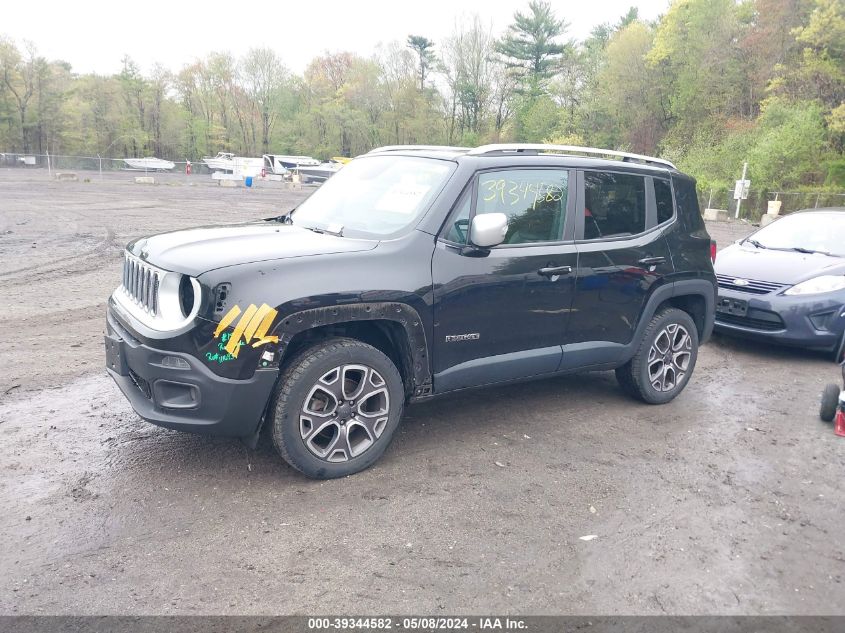 2018 Jeep Renegade Limited 4X4 VIN: ZACCJBDBXJPG89722 Lot: 39344582