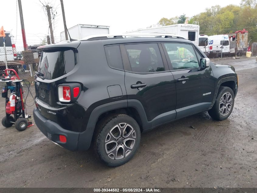 2018 Jeep Renegade Limited 4X4 VIN: ZACCJBDBXJPG89722 Lot: 39344582