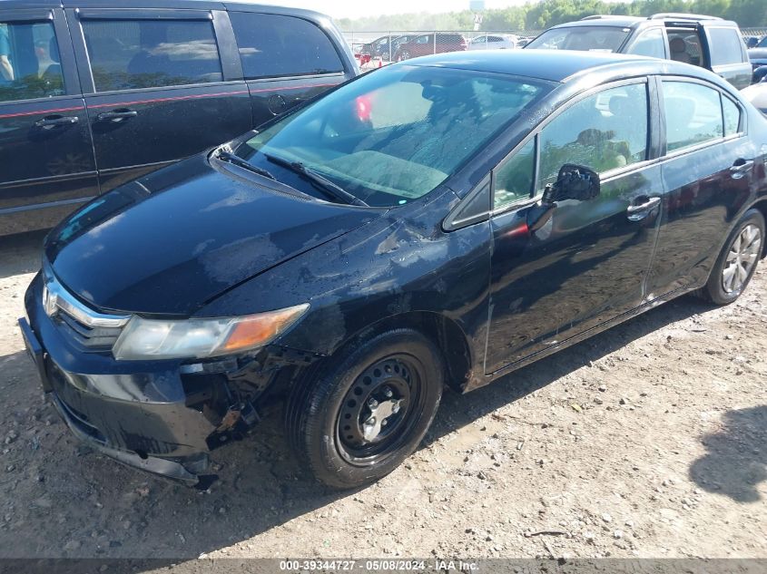 2012 Honda Civic Lx VIN: 19XFB2F58CE014761 Lot: 39344727