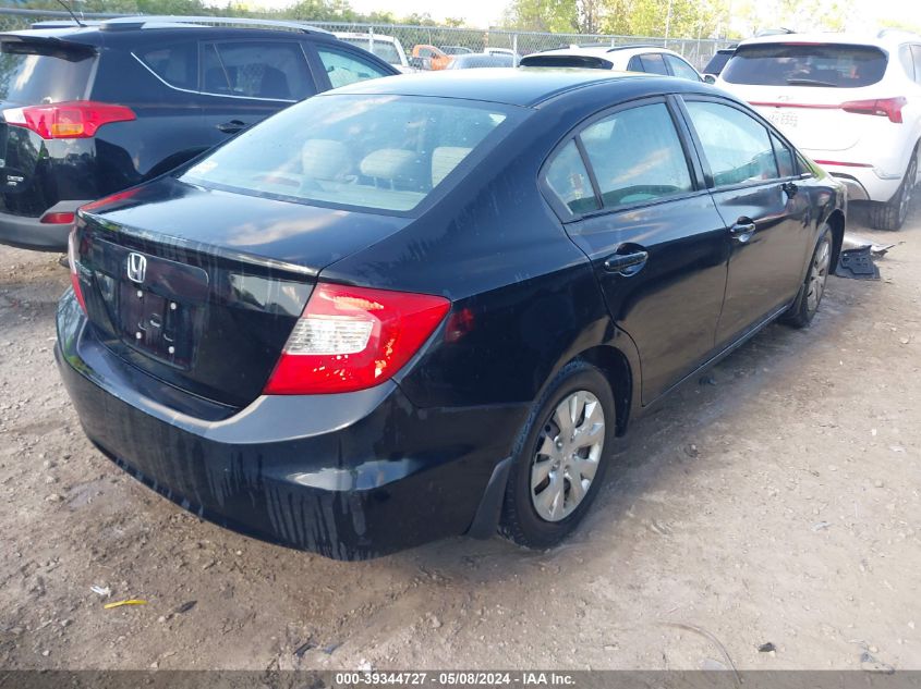 2012 Honda Civic Lx VIN: 19XFB2F58CE014761 Lot: 39344727