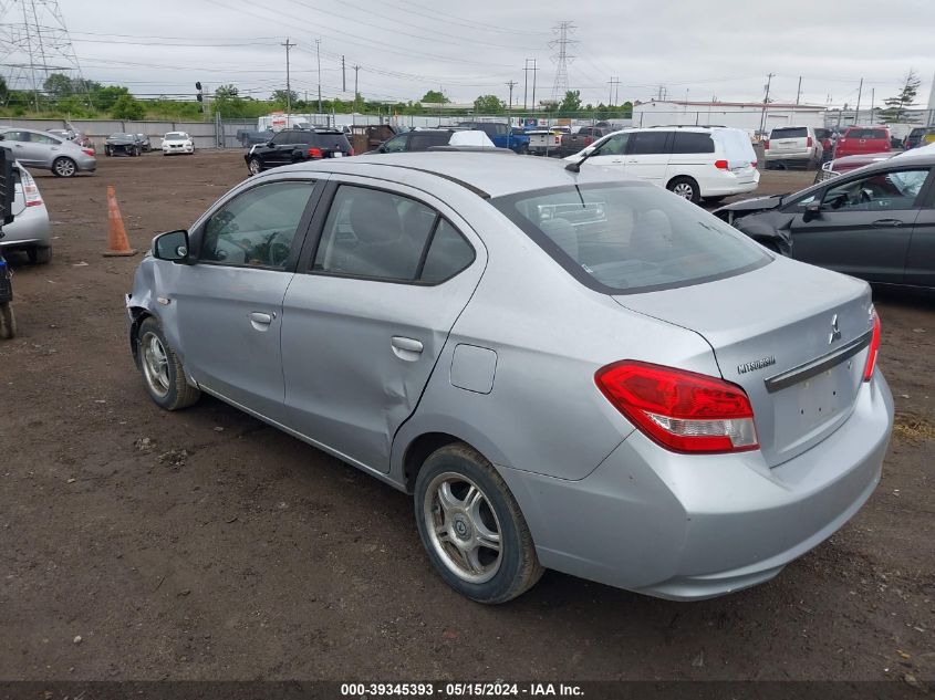 2017 Mitsubishi Mirage G4 Es VIN: ML32F3FJ9HH002595 Lot: 39345393