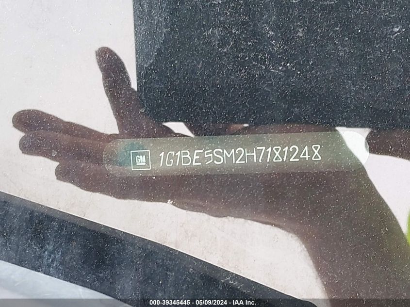 2017 Chevrolet Cruze Lt Auto VIN: 1G1BE5SM2H7181248 Lot: 39345445