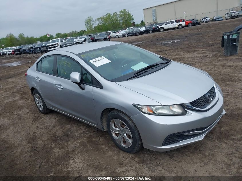 2013 Honda Civic Lx VIN: 19XFB2F50DE045990 Lot: 39345485