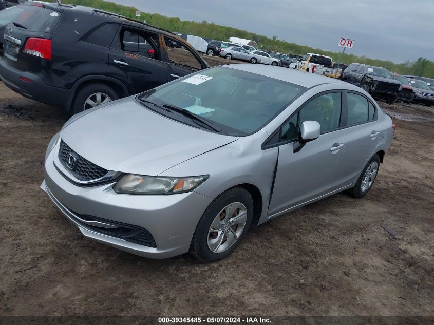 2013 Honda Civic Lx VIN: 19XFB2F50DE045990 Lot: 39345485