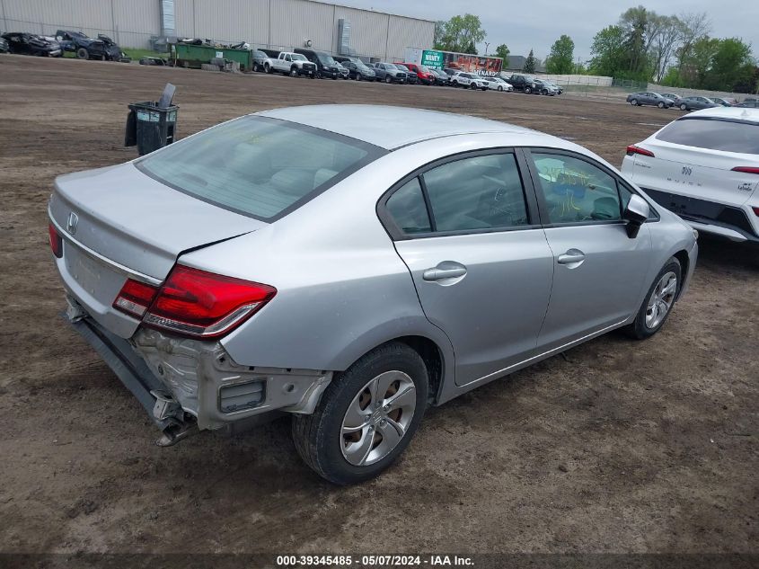 2013 Honda Civic Lx VIN: 19XFB2F50DE045990 Lot: 39345485