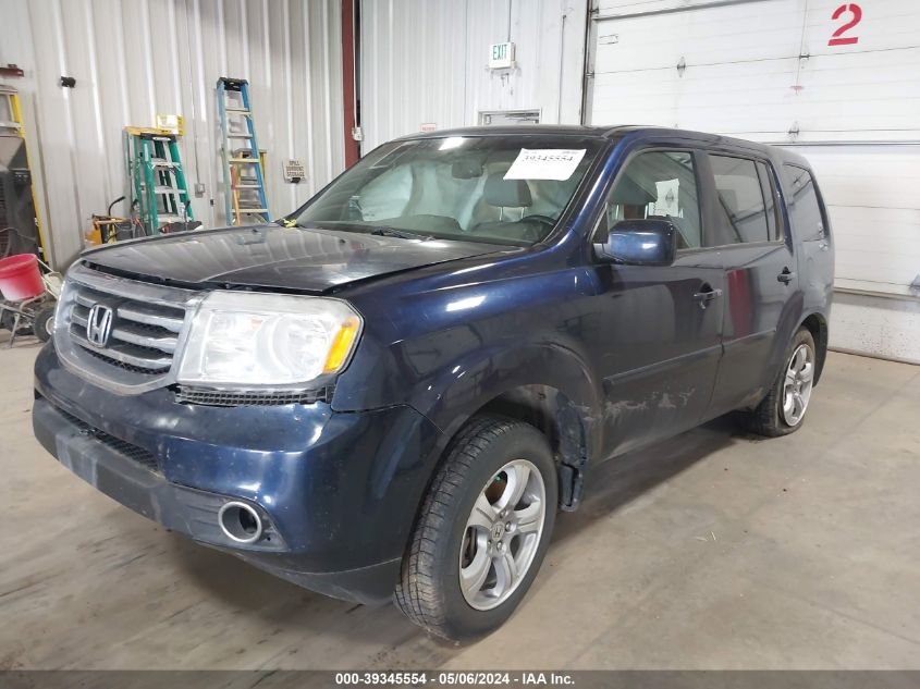 2013 Honda Pilot Ex-L VIN: 5FNYF4H51DB012528 Lot: 39345554