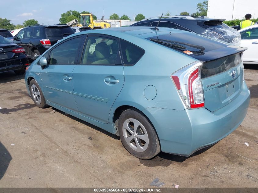 2013 Toyota Prius Five/Four/Three/Three Se/Two VIN: JTDKN3DU2D5647176 Lot: 39345604