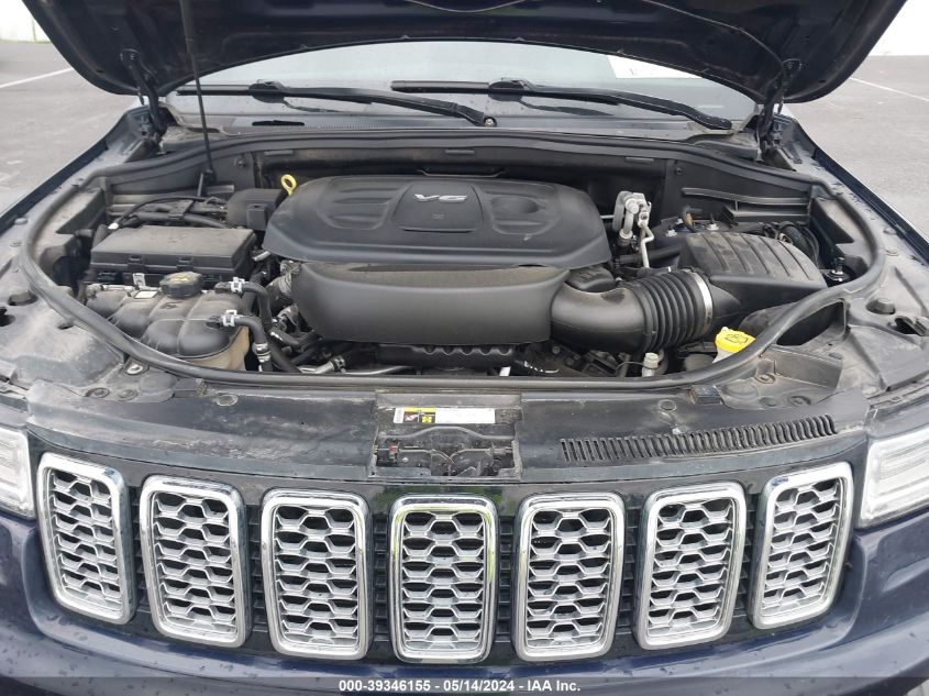 2017 Jeep Grand Cherokee Overland 4X4 VIN: 1C4RJFCG0HC843402 Lot: 39346155