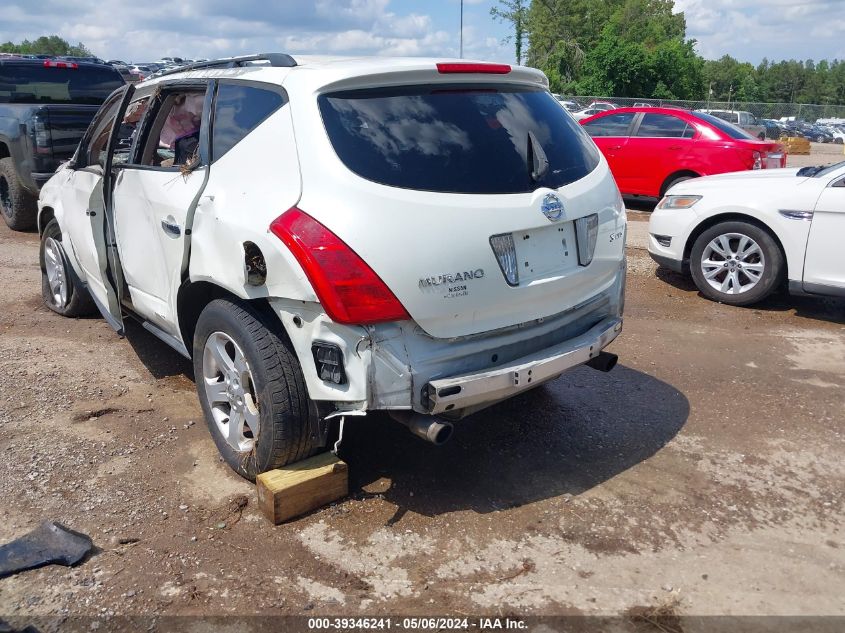 2005 Nissan Murano S VIN: JN8AZ08W35W428818 Lot: 39346241