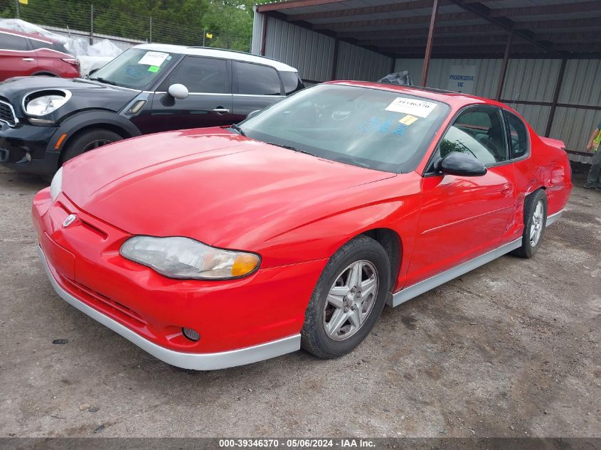 2002 Chevrolet Monte Carlo Ss VIN: 2G1WX15K829161574 Lot: 39346370