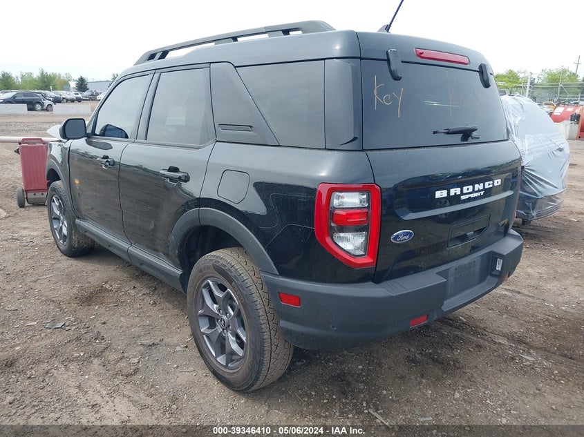 2022 Ford Bronco Sport Badlands VIN: 3FMCR9D92NRD45789 Lot: 39346410