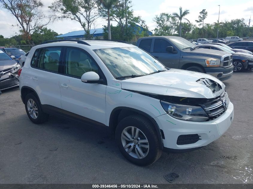 2017 Volkswagen Tiguan 2.0T/2.0T S VIN: WVGAV7AX6HK039746 Lot: 39346456