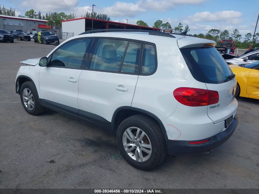 2017 Volkswagen Tiguan 2.0T/2.0T S VIN: WVGAV7AX6HK039746 Lot: 39346456