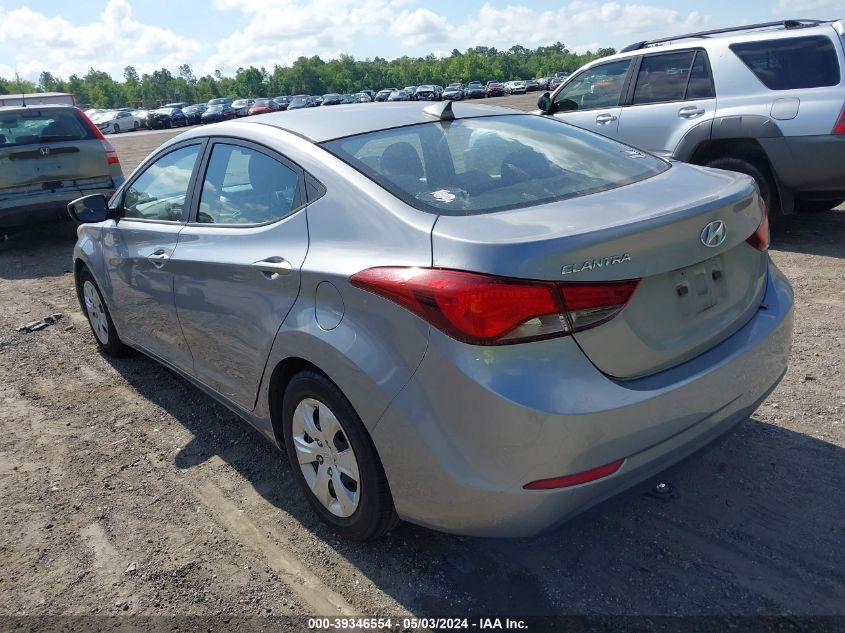 5NPDH4AE9GH700978 | 2016 HYUNDAI ELANTRA