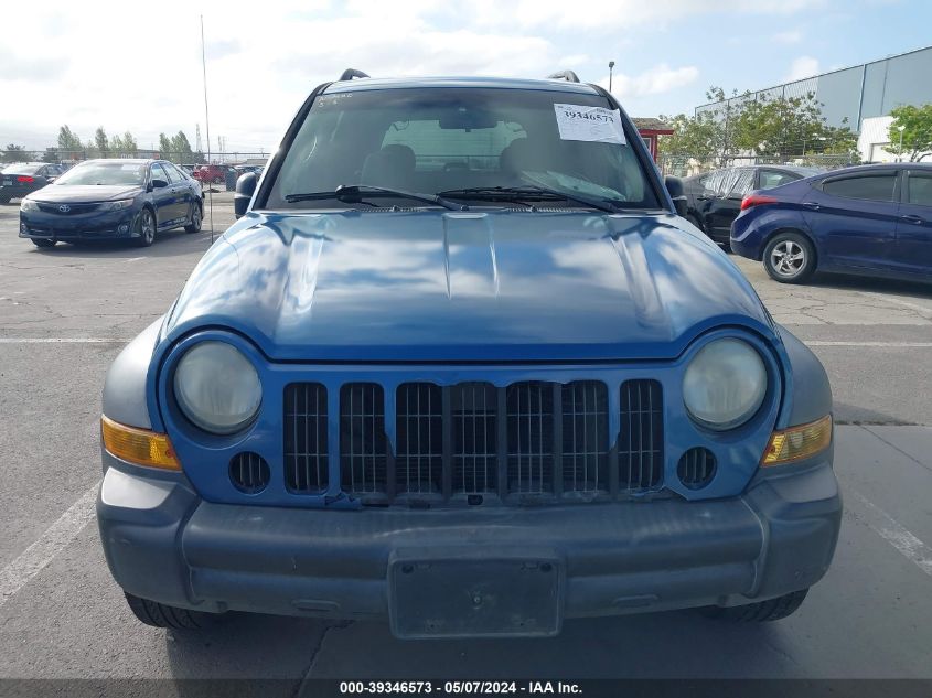 2006 Jeep Liberty Sport VIN: 1J4GL48K66W250376 Lot: 39346573