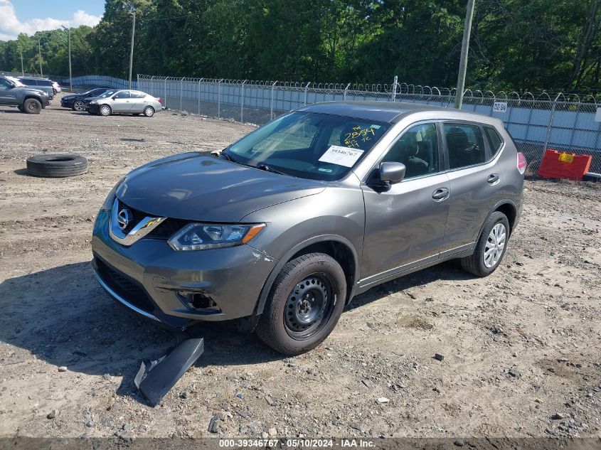 2016 Nissan Rogue S VIN: KNMAT2MT1GP642854 Lot: 39346767