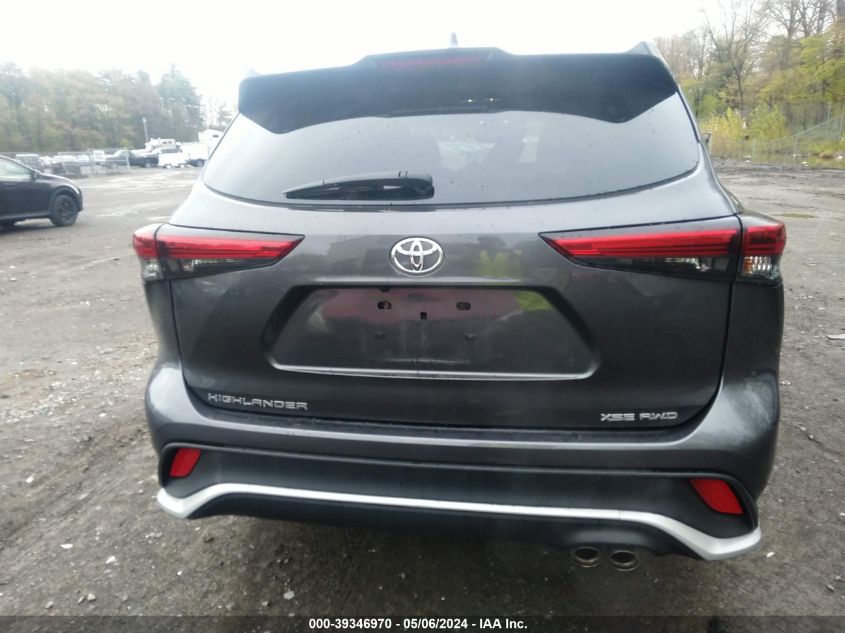 2021 Toyota Highlander Xse VIN: 5TDLZRBH1MS108673 Lot: 39346970