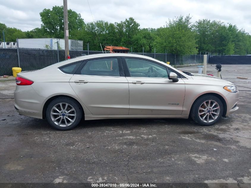 2017 Ford Fusion Hybrid Se VIN: 3FA6P0LU9HR385774 Lot: 39347010