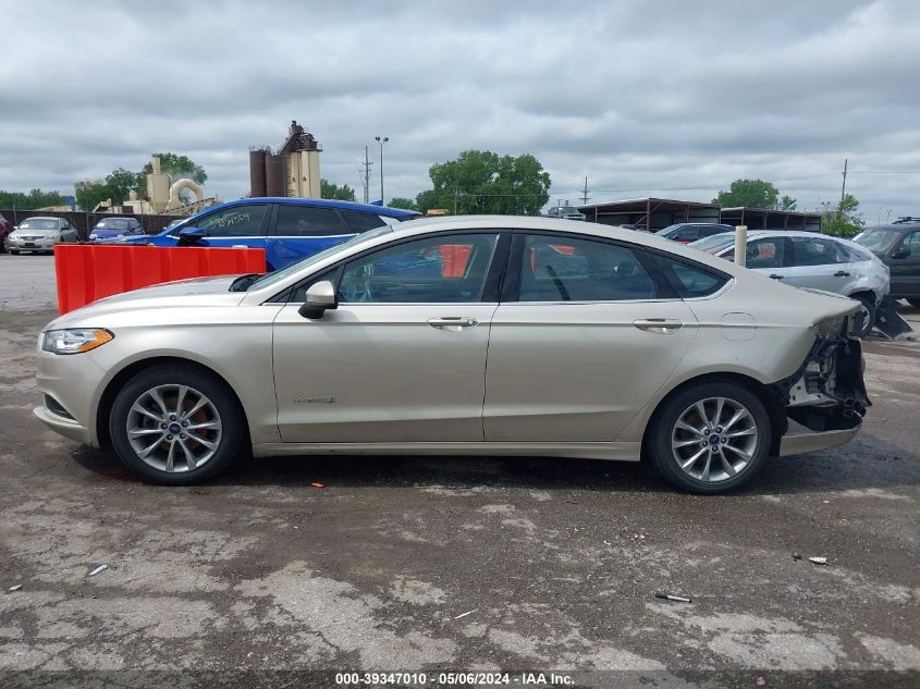 2017 Ford Fusion Hybrid Se VIN: 3FA6P0LU9HR385774 Lot: 39347010