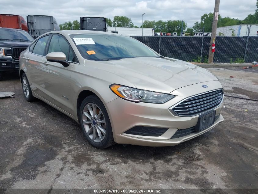 2017 Ford Fusion Hybrid Se VIN: 3FA6P0LU9HR385774 Lot: 39347010