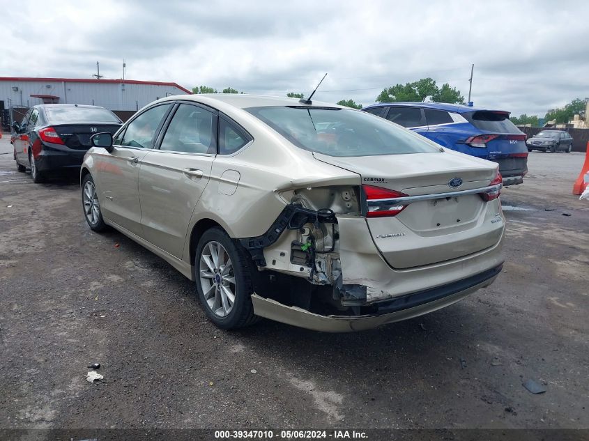 2017 Ford Fusion Hybrid Se VIN: 3FA6P0LU9HR385774 Lot: 39347010