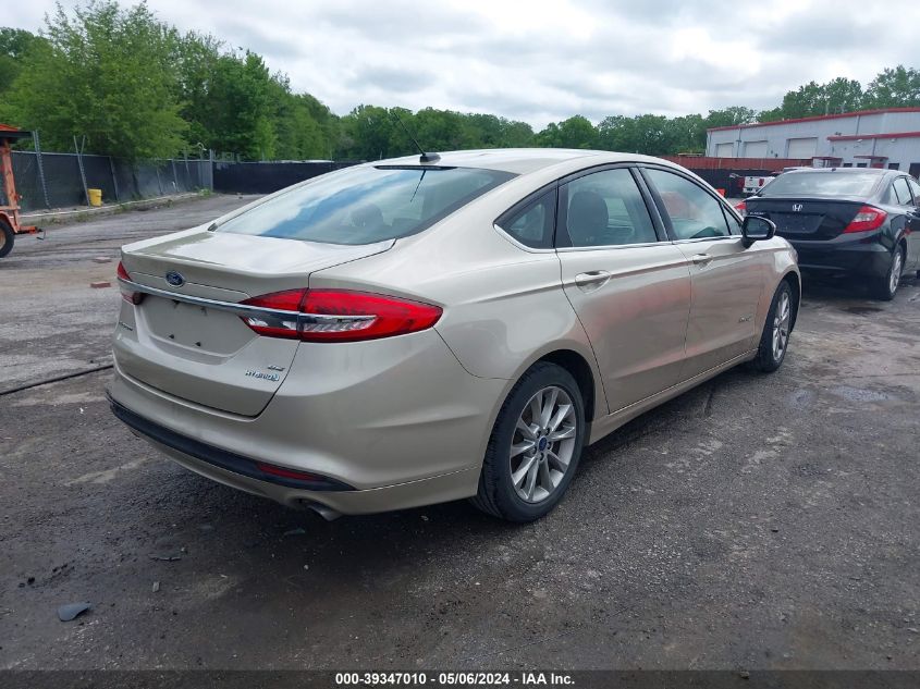 2017 Ford Fusion Hybrid Se VIN: 3FA6P0LU9HR385774 Lot: 39347010