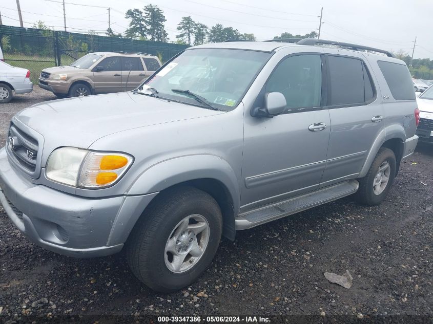 2002 Toyota Sequoia Sr5 V8 VIN: 5TDBT44A72S087292 Lot: 39347386