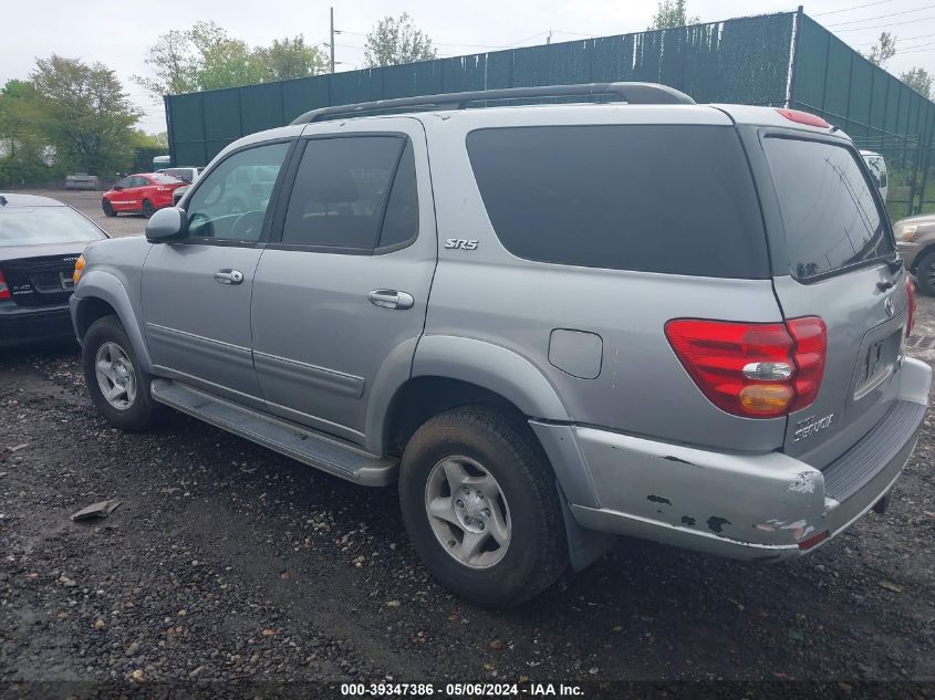 2002 Toyota Sequoia Sr5 V8 VIN: 5TDBT44A72S087292 Lot: 39347386