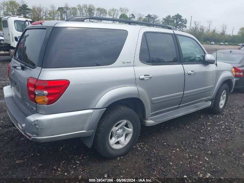 2002 Toyota Sequoia Sr5 V8 VIN: 5TDBT44A72S087292 Lot: 39347386