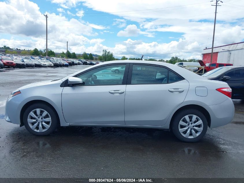 2015 Toyota Corolla Le VIN: 2T1BURHE0FC425735 Lot: 39347624