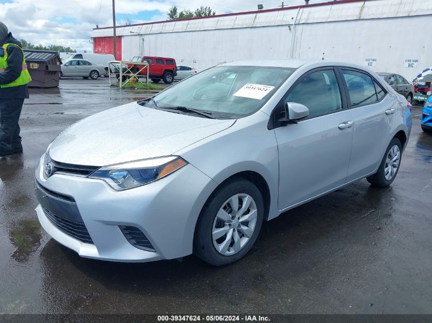 2015 Toyota Corolla Le VIN: 2T1BURHE0FC425735 Lot: 39347624