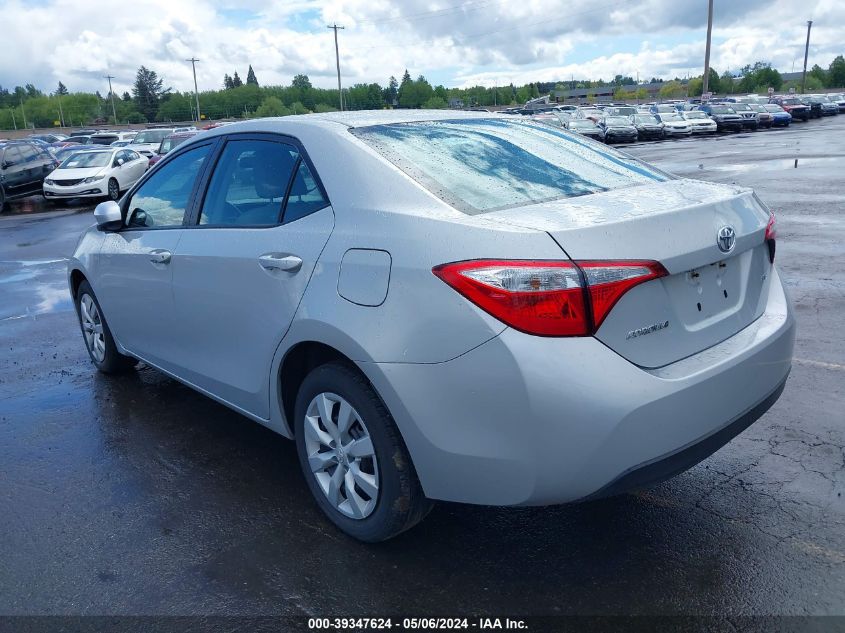 2015 Toyota Corolla Le VIN: 2T1BURHE0FC425735 Lot: 39347624