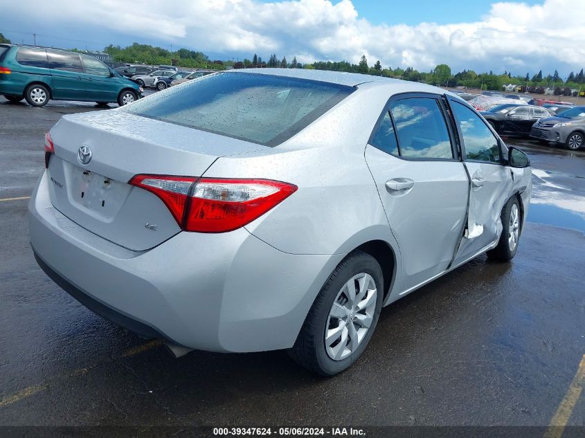 2015 Toyota Corolla Le VIN: 2T1BURHE0FC425735 Lot: 39347624