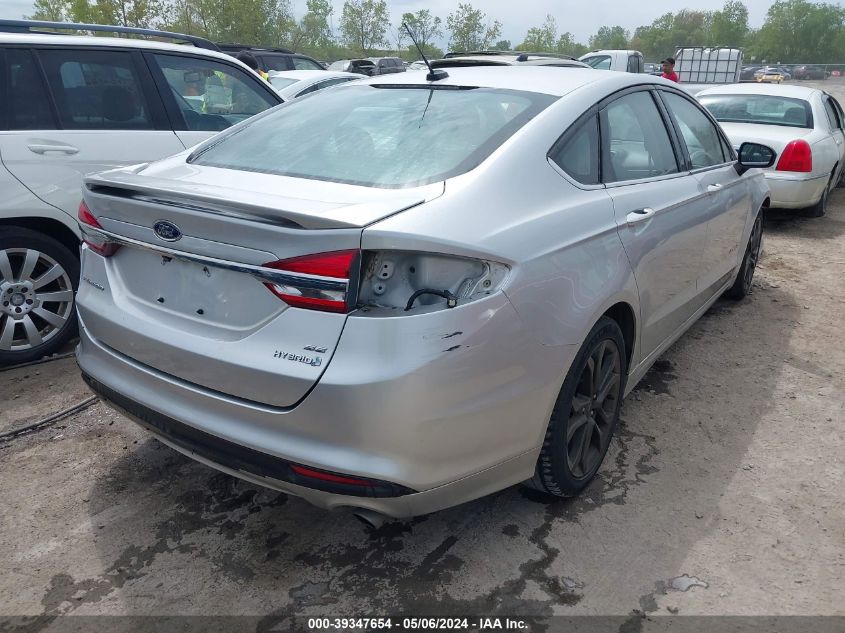 2018 Ford Fusion Hybrid Se VIN: 3FA6P0LU6JR131686 Lot: 39347654