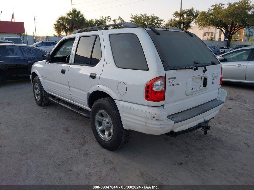 2001 Isuzu Rodeo VIN: 4S2CK5AWA14314572 Lot: 39347844