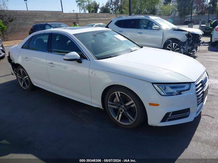 2018 Audi A4 2.0T Premium/2.0T Tech Premium VIN: WAUENAF42JN001918 Lot: 39348306