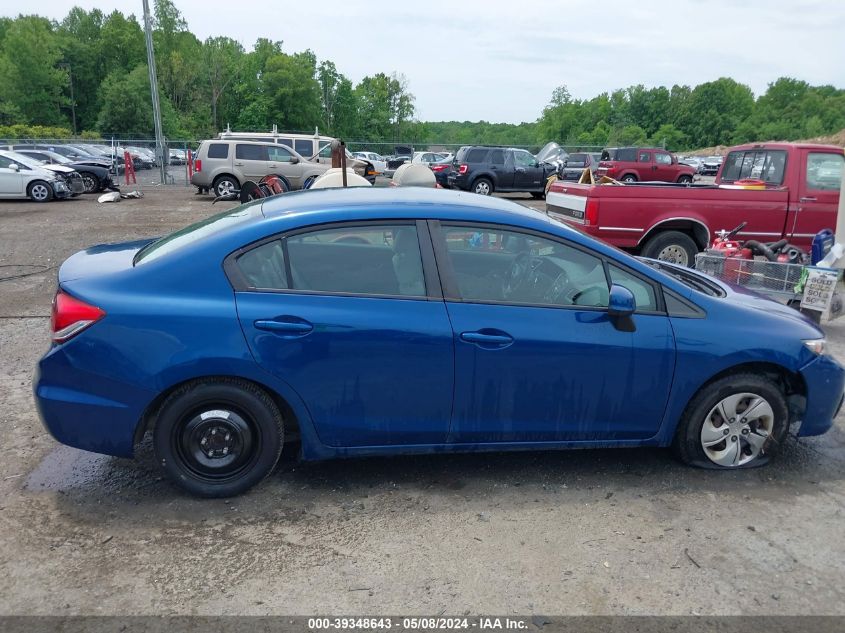 2013 Honda Civic Lx VIN: 2HGFB2F52DH518794 Lot: 39348643