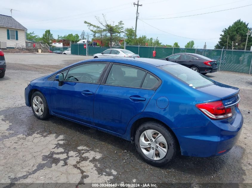 2013 Honda Civic Lx VIN: 2HGFB2F52DH518794 Lot: 39348643