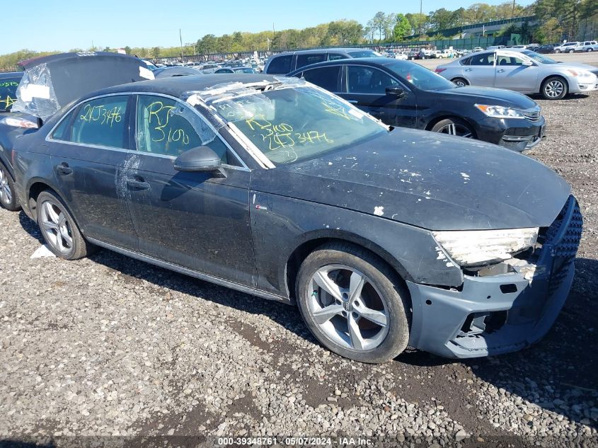 2019 AUDI A4 45 PREMIUM - WAUDNAF42KA022272